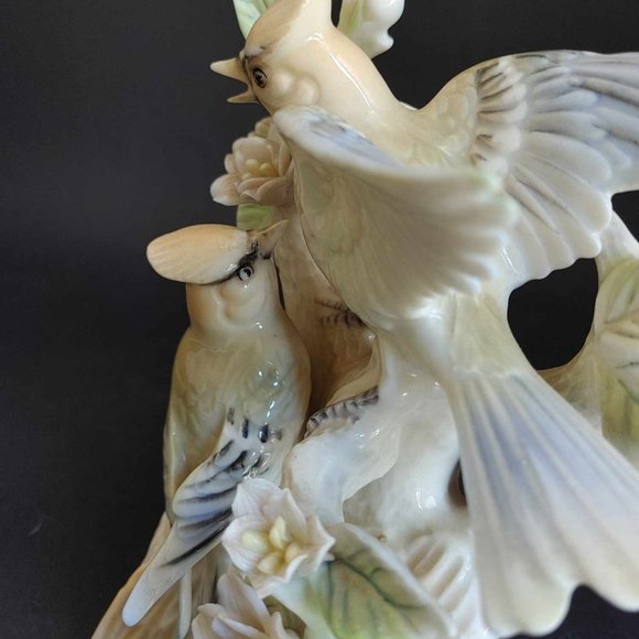 Vintage 1960s Ardalt Lenwile China Verithin Bird Figurine Wax Wing #6189 - Picture 6 of 10